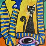 obraz olejny jeszcze jedna kawa i będzie dobrze - 