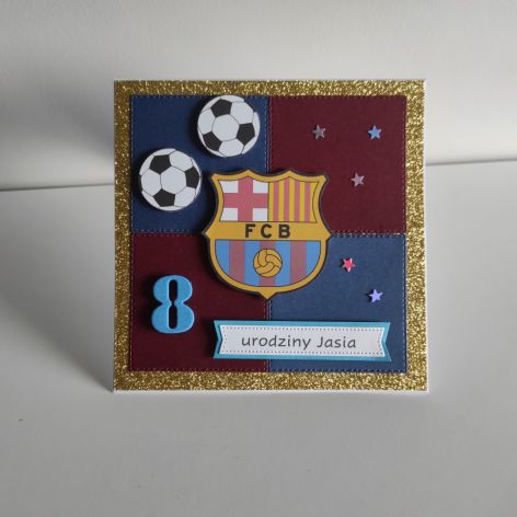 Personalizowana kartka urodzinowa piłkarska FC Barcelona 