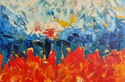 obraz olejny tam gdzie płonie lód