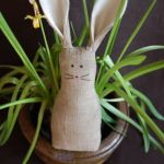 Lniane zające stojące - 