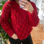 Czerwony sweterek damski - 3