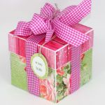 Ślubny exploding box zielono-różowy - Ślubny exploding box