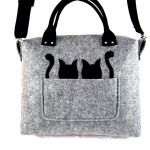 Grey & black cat/strap - 