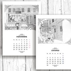 Miejskie Baśnie... kalendarz rysowany piórkiem