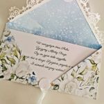 Kartka ślubna kopertówka floral II - życzenia