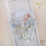 Kartka na chrzest pamiątka "Cherished" GOTOWA - 