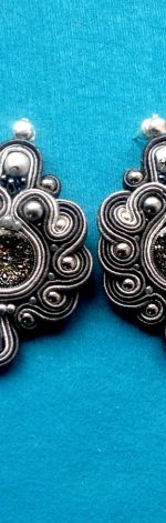 Kolczyki Grafitowo-szare