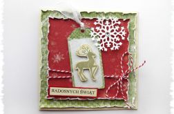 Kartka świąteczna z reniferkiem