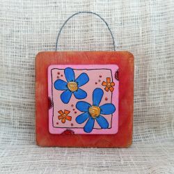 Obrazek na drewnie Cheerful Flowers