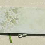 Kopertówka z okazji ślubu 'green flowers'- wyprzedaż - 