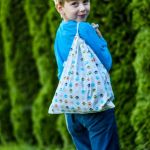 Worek na buty na kapcie do szkoły psie łapki - worek szkolny psie łapki