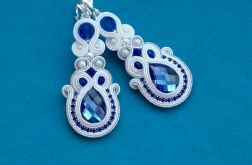 Kolczyki sutasz w kolorze Biało-szafirowym