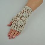 RĘKAWICZKI MITENKI HANDMADE BEŻOWE - Rękawiczki beżowe