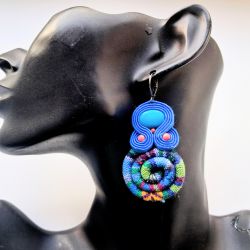 Blue Masai kolczyki sutasz