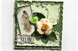 Kartka na ślub z ptaszkami