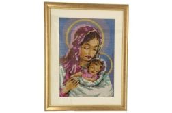 Obraz - Maryja z Dzieciątkiem (haft)