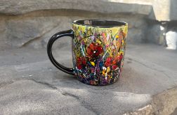 Porcelanowy kubek ręcznie malowany Maki