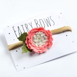 FairyBows opaska bezuciskowa kwiatek