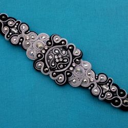 Bransoletka Srebro & Czerń 