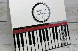 Kartka z motywem pianina 2