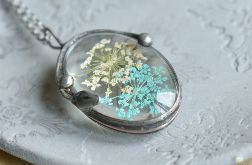 Pogodna łąka - naszyjnik z kwiatami w szkle