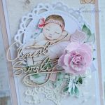 Kartka na chrzest Baby Joy Pink GOTOWA - 