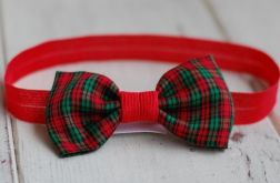 Opaska niemowlęca - Świąteczna kokardka