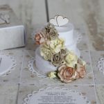 Romantyczny exploding box ślubny z tortem 4 - kartka ślubna tort