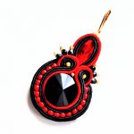 Red&Black kolczyki sutaszowe - 