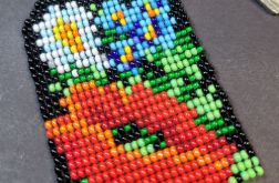 Polne Kwiaty Maki Chabry Brelok breloczek zawieszka do kluczy torebki