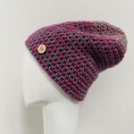 Gruba czapka beanie smerf kolorowa szydełkowa 11 - czapka zimowa