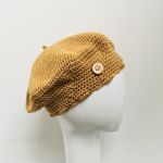 Klasyczny miodowy beret francuski z antenką - klasyczny beret