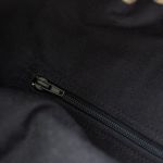 Karmelowo-czarna pikowana duża torba z kominem - 