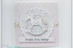Kartka z konikiem na Chrzest