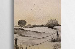 Pejzaż 2-akwarela formatu- A5