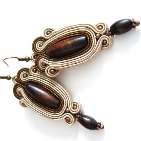 kolczyki sutasz miedź i brąz
