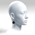 Kolczyki gotyckie z żywicy z różą 057 - 