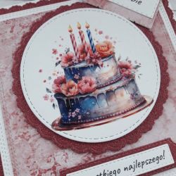 Kartka urodzinowa z tortem 2, dla kobiety