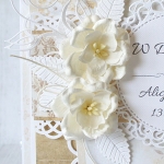 Elegancka kartka ślubna - ślubna z dużym kwiatem3