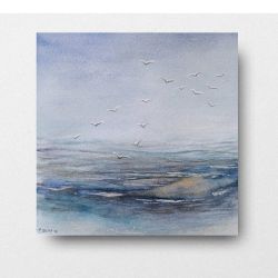 Morze 2-akwarela formatu 20/20 cm 