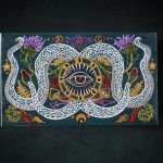 Ręcznie malowana szkatułka organizer WĄŻ - dla mamy na dzień matki