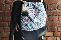 Worek damski plecak azulejos kafelki portugalskie