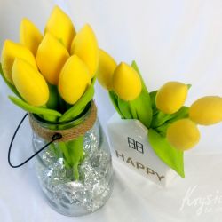 Żółte tulipany bawełniane