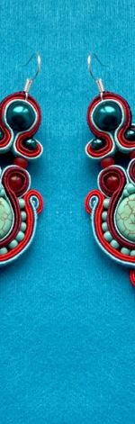 Kolczyki z Howlitem turkusowym Kolorowe