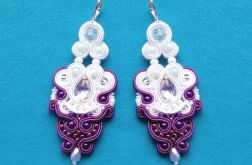 Kolczyki Biało-fioletowe