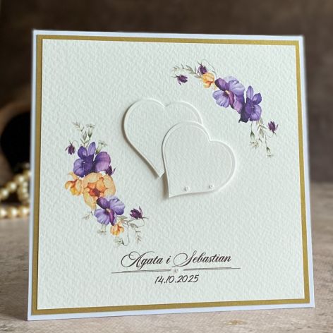 Kartka ślubna w ozdobnej kopercie, WA 63a