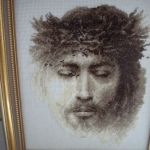 Jezus - obraz haftowany - zblizenie