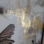 Koliberek BIRD ręcznie malowany obraz Abstrakcja 70x100 cm Duży obraz - 