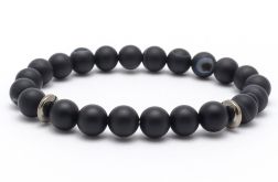 Bransoletka męska agat onyks hematyt