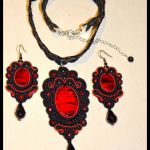 komplet gotyk czerwono-czarny - 